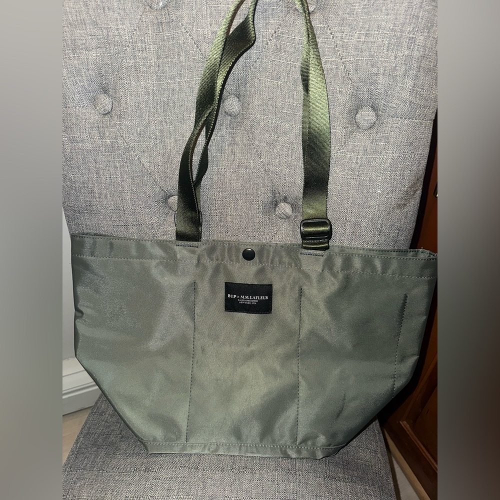 BIP X MM Lafleur Olive Green Tote Bag